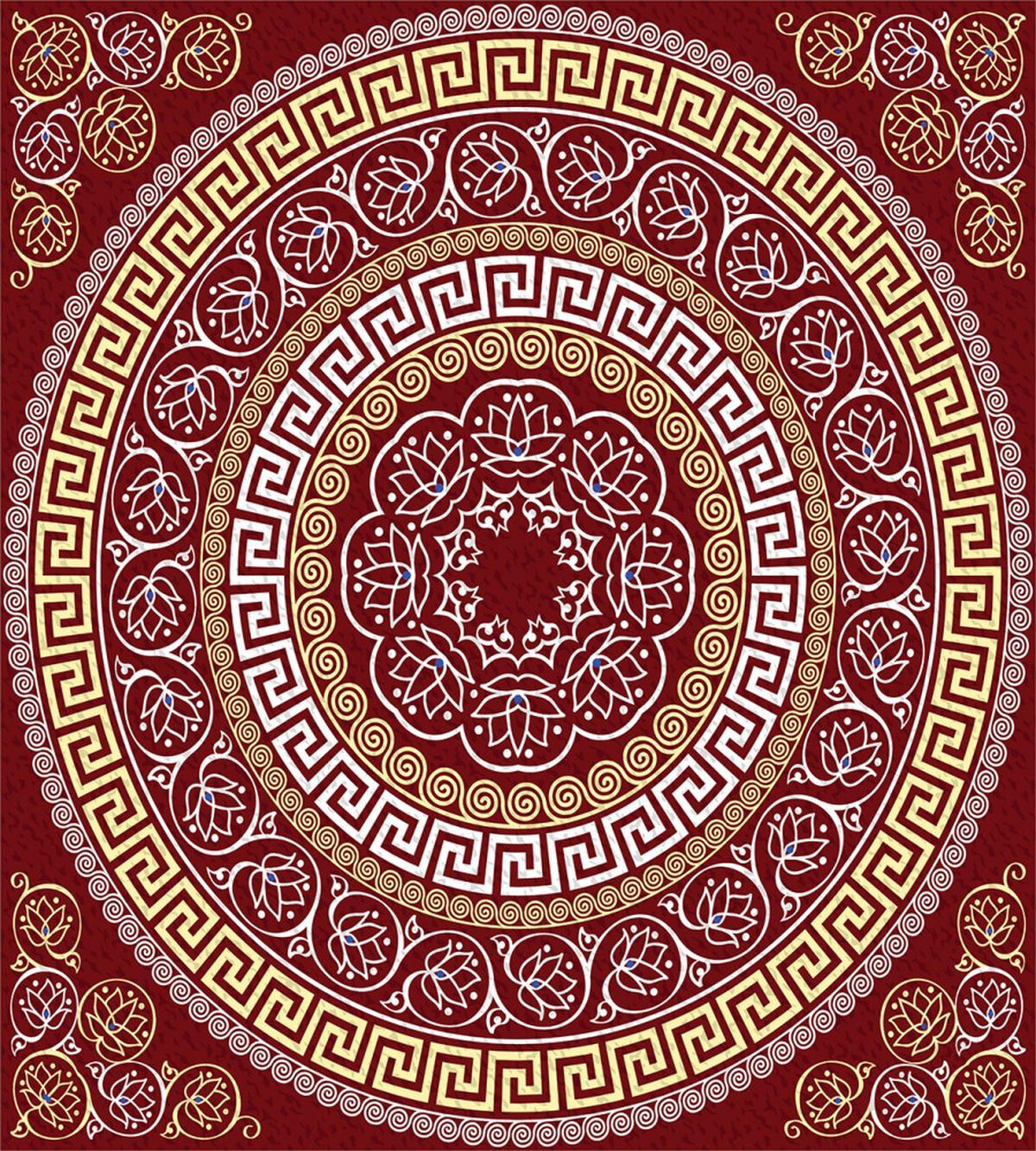 Meander and Flowers — Pattern