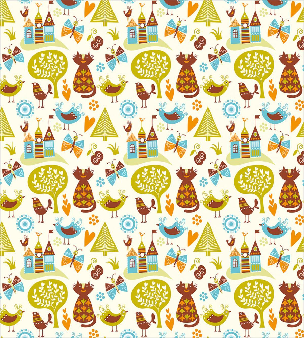 Cats Birds Butterfly — Pattern