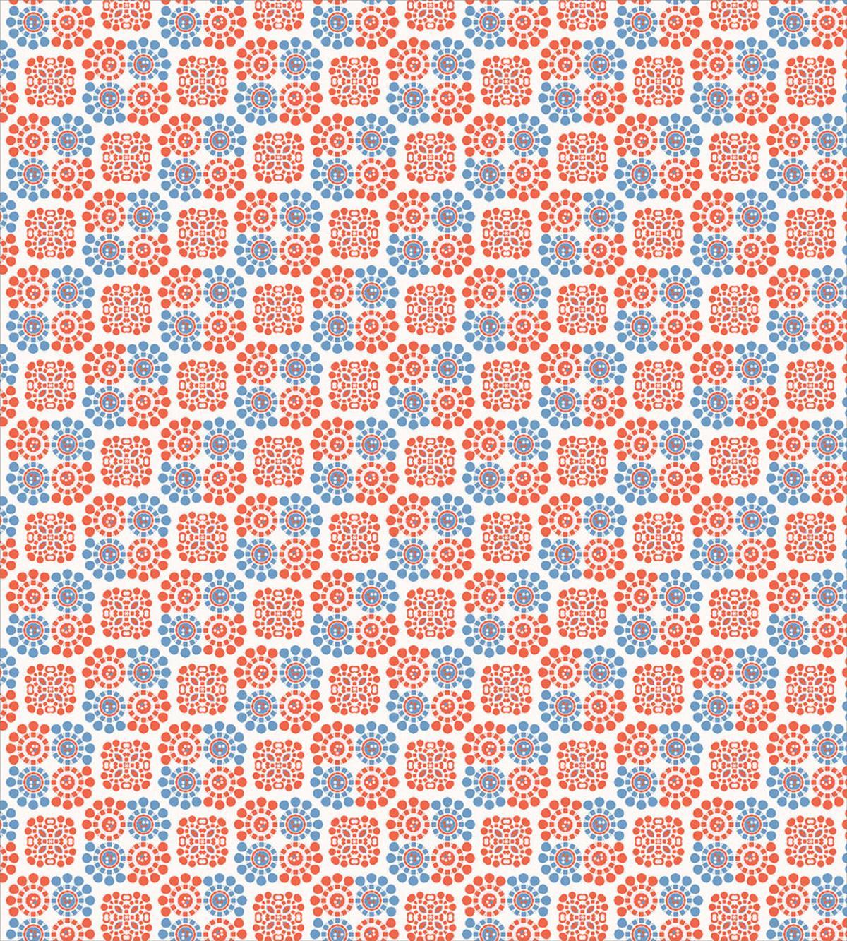 Abstract Bicolour Round Motif — Pattern