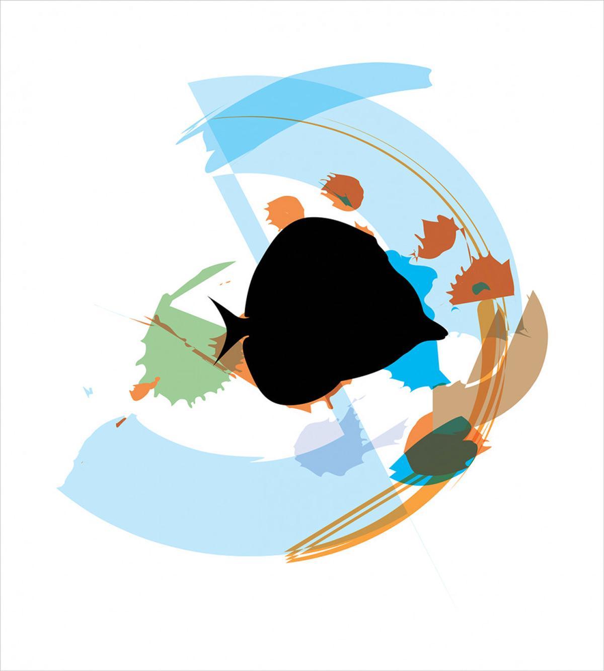 Discus Cichlid Silhouette — Pattern