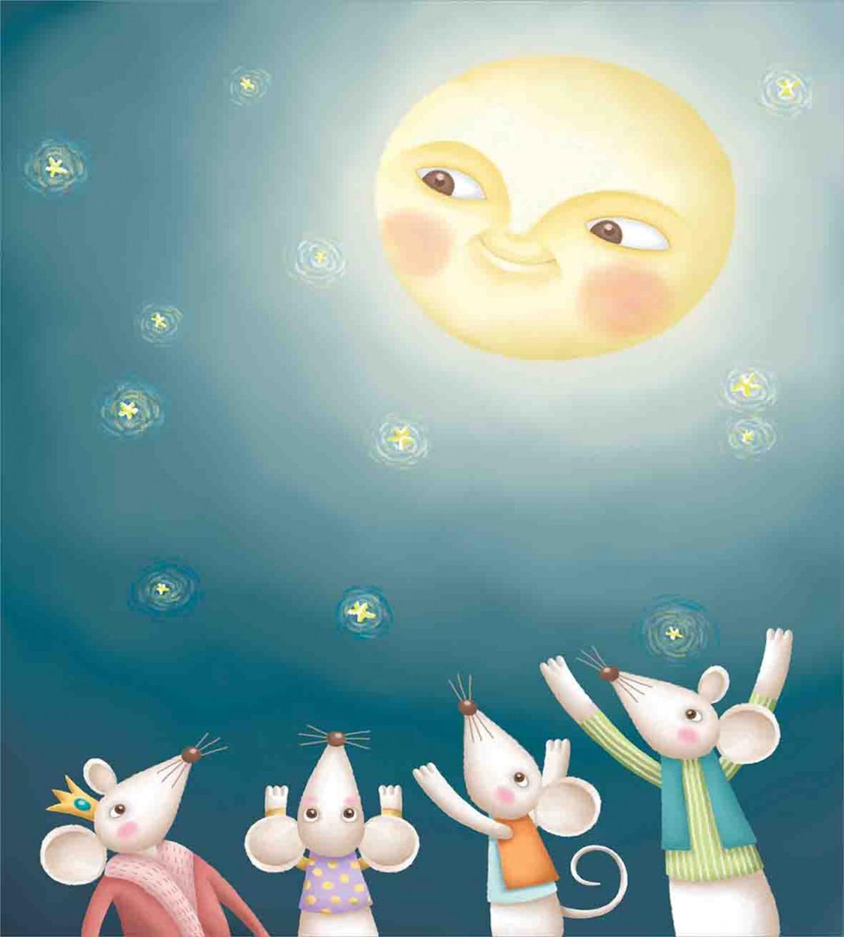 Mouse Crowd Full Moon — Pattern