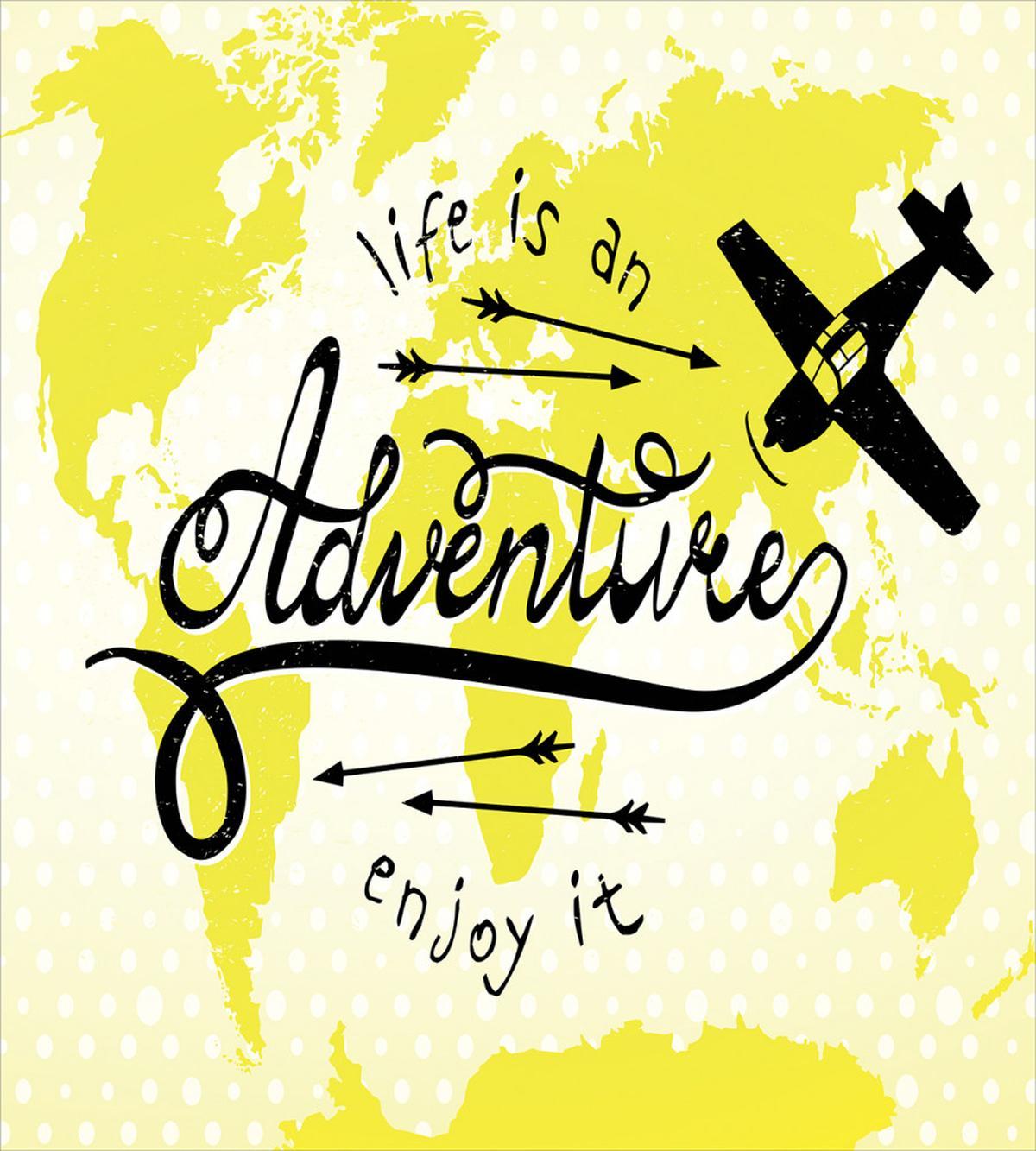 World Map Airplane — Pattern
