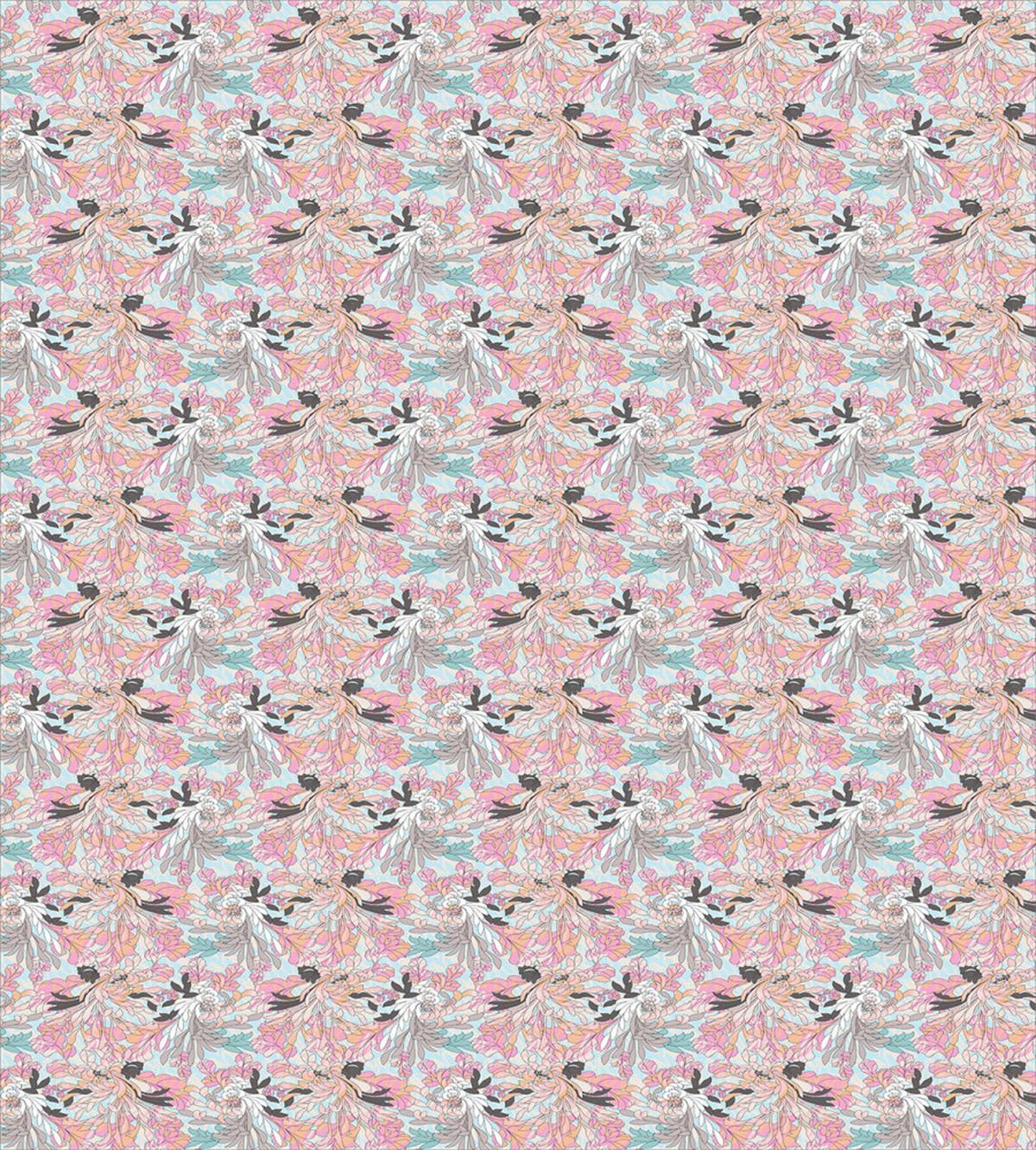Asters on a Pale Blue Back — Pattern