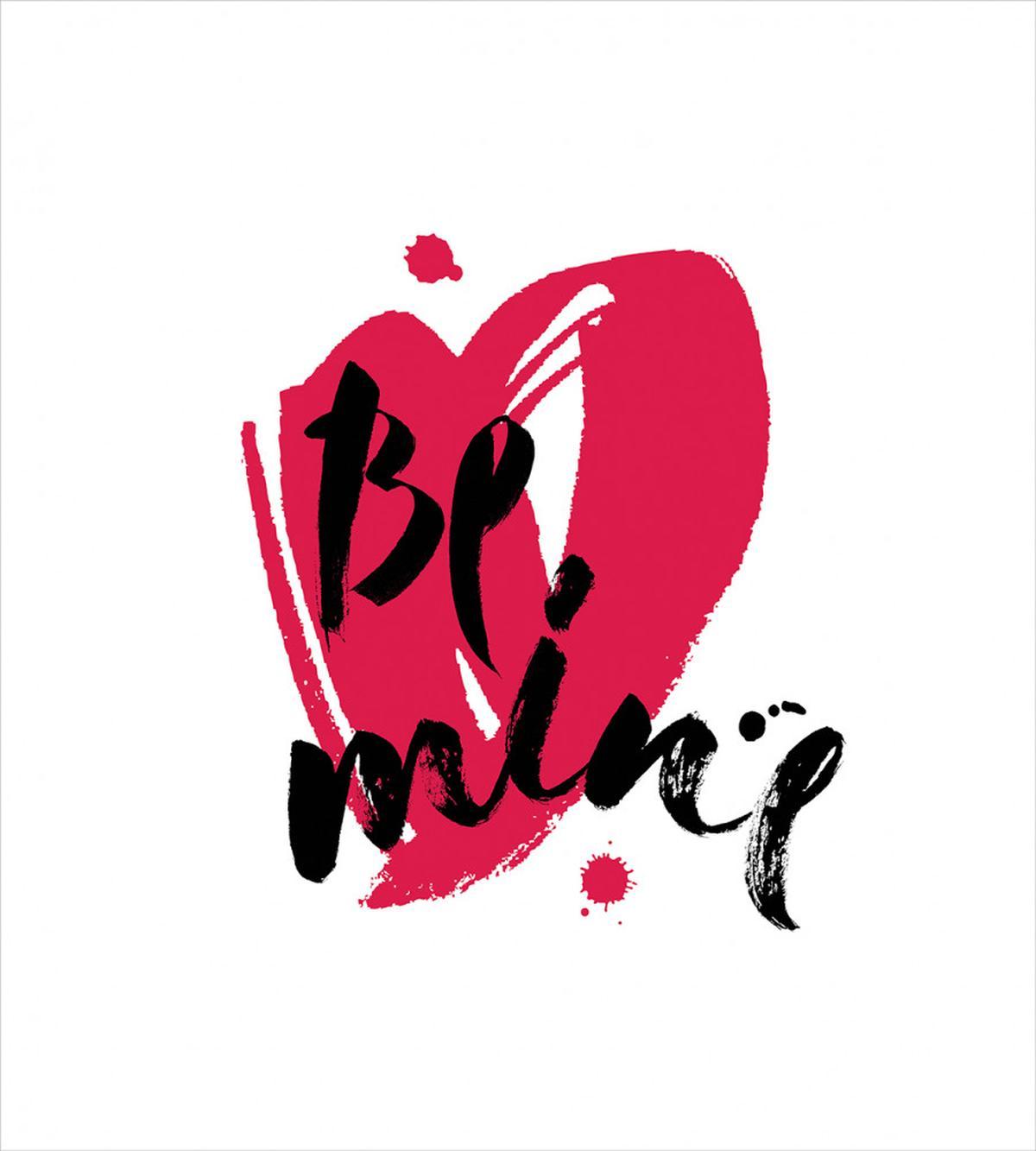 Be Mine Brush Letters — Pattern