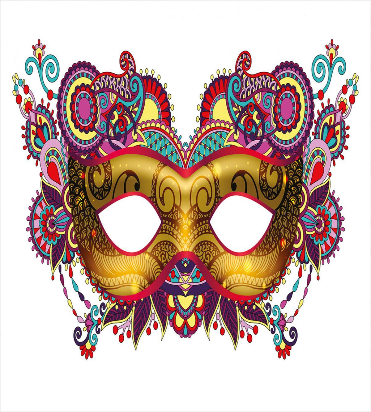 Ornate Yellow Mask — Pattern