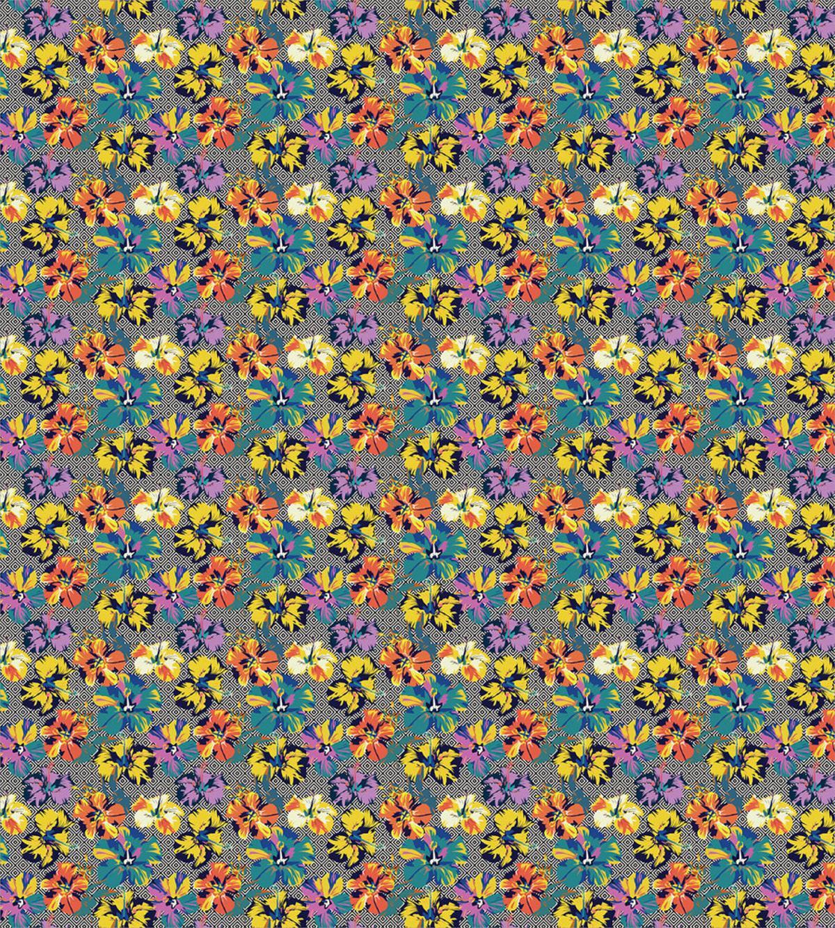 Geometric Hibiscus Aloha — Pattern