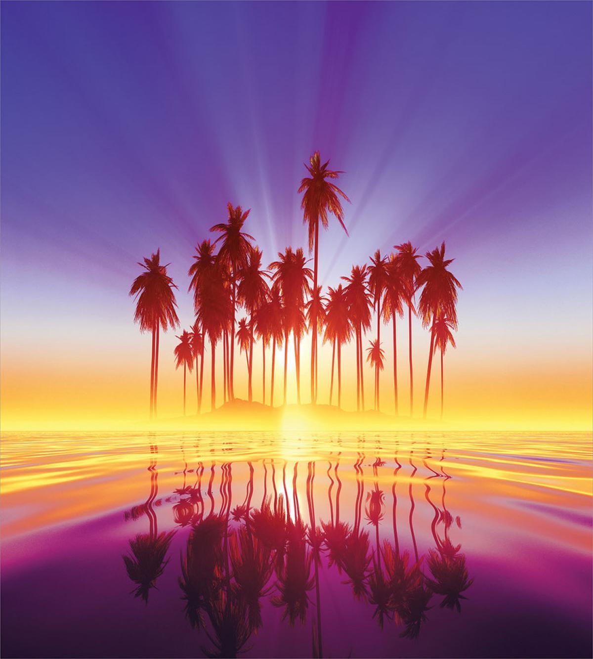 Dramatic Background Palm Trees — Pattern