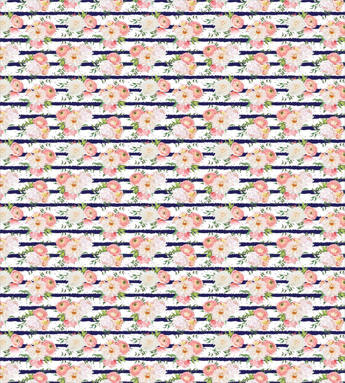 English Garden Navy Stripes — Pattern