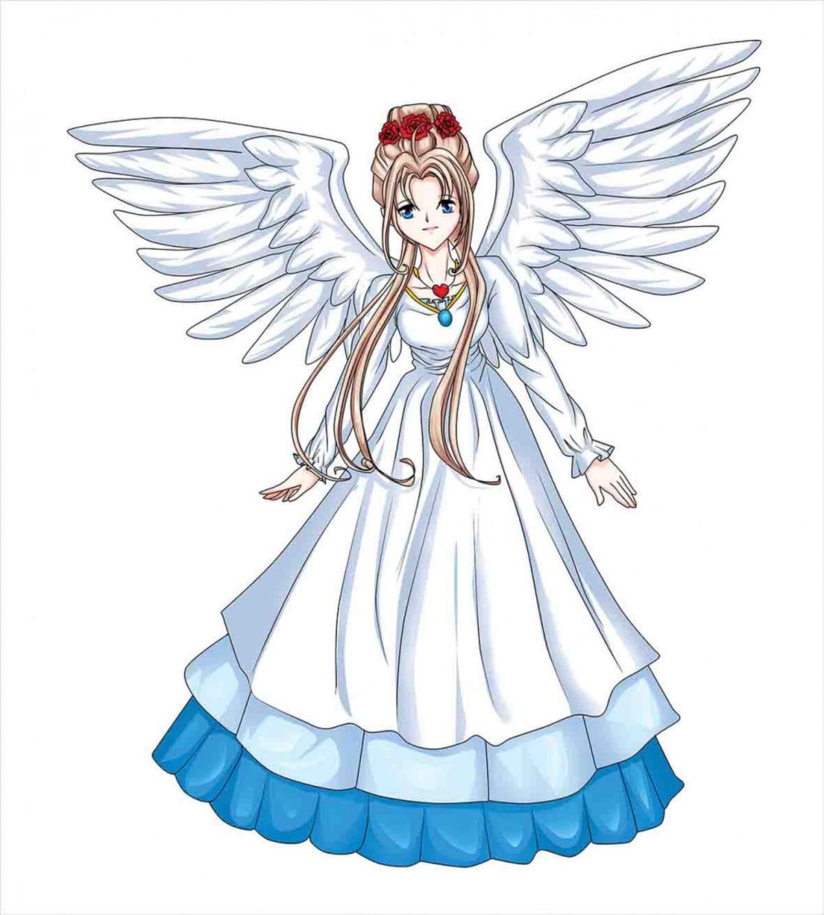 Cartoon with Angel Wings — Pattern