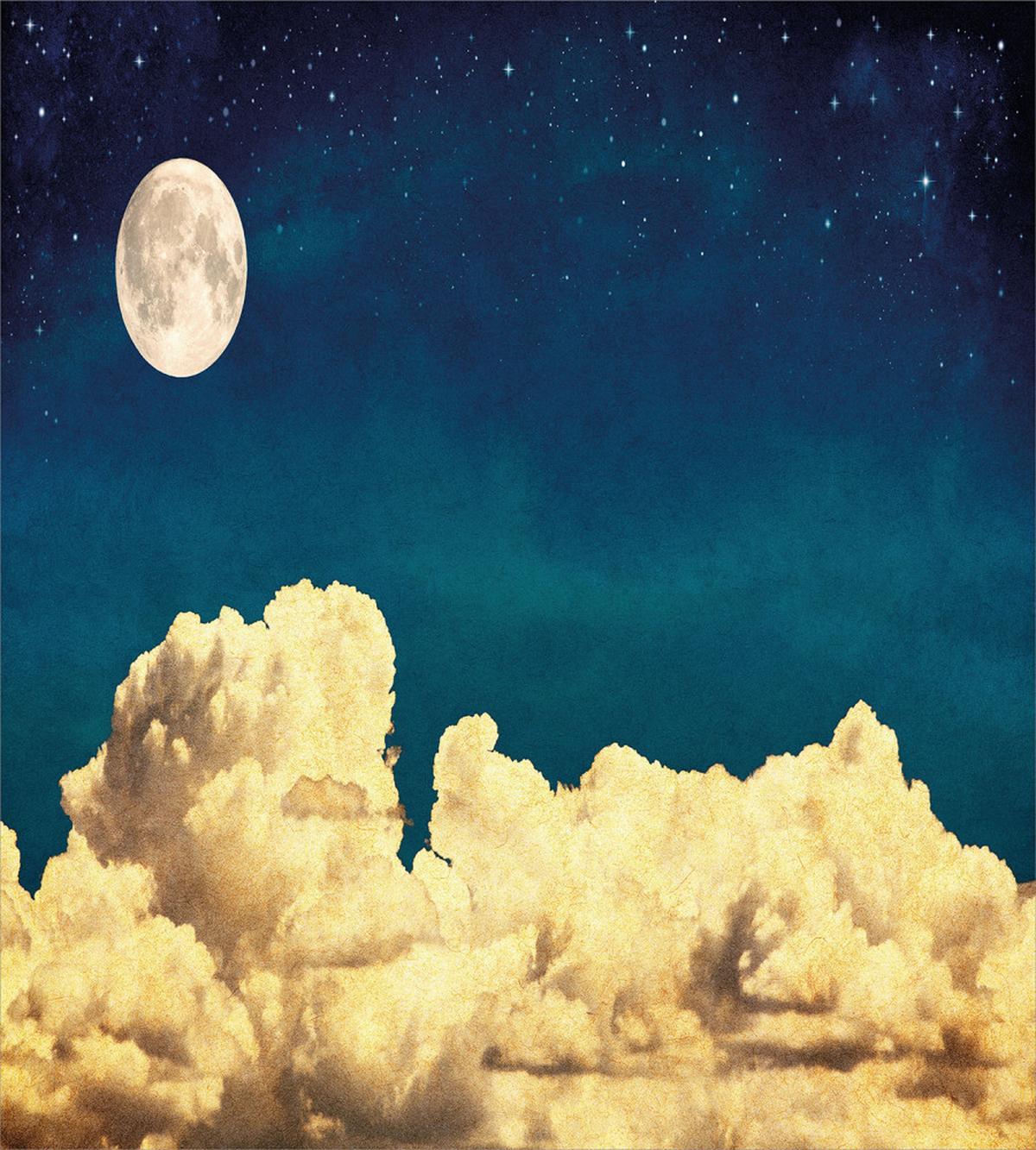 Stars Full Moon Cloud — Pattern