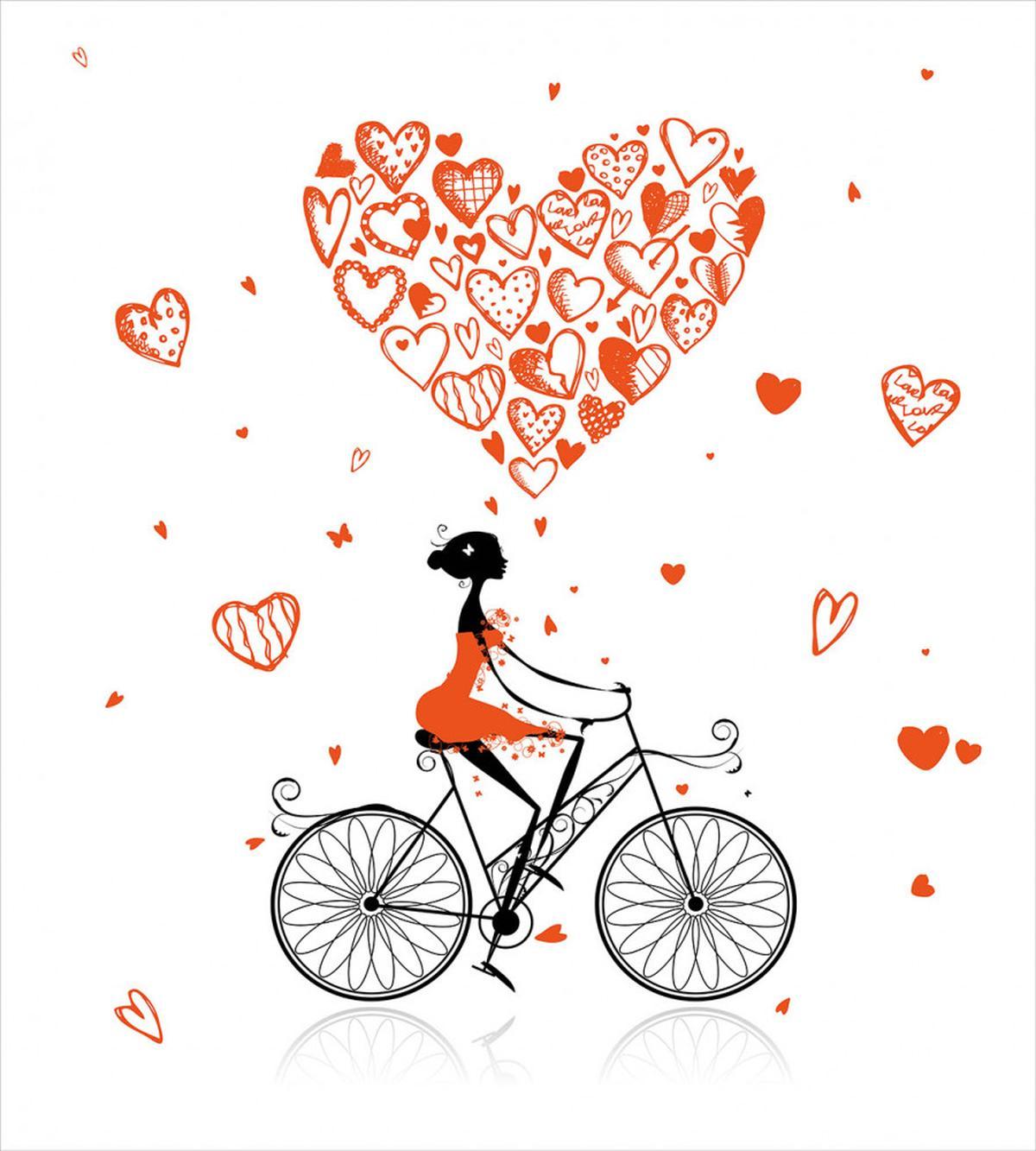 Romantic Cyclist Girl — Pattern