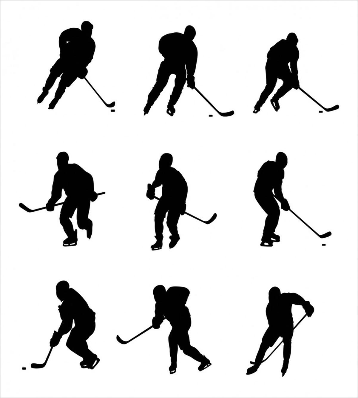 Black Player Silhouettes — Pattern