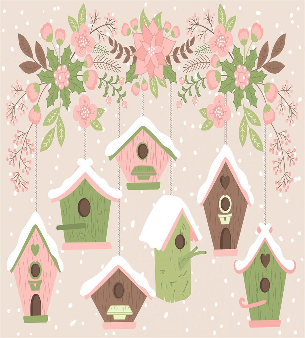 Pastel Floral Snow Nest — Pattern