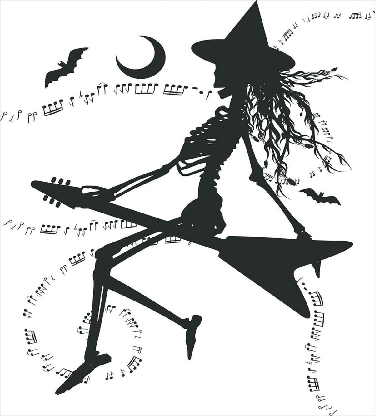 Witch on Guitar — Pattern