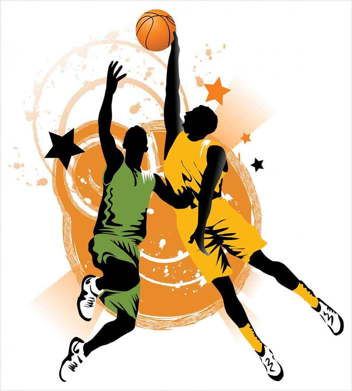 Basketball Players Art — Pattern