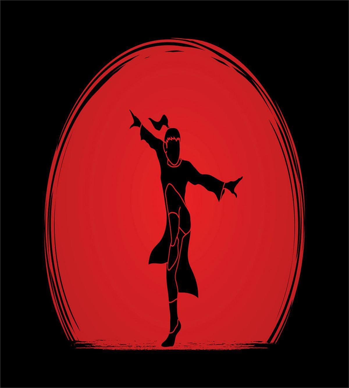 Man in Powerful Karate Pose — Pattern