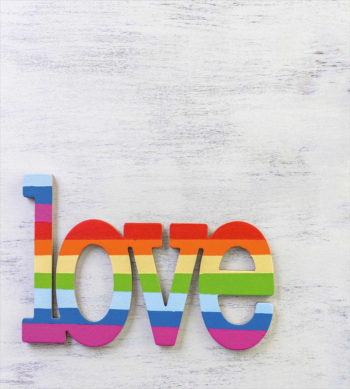 Love Sign on Wood Planks — Pattern