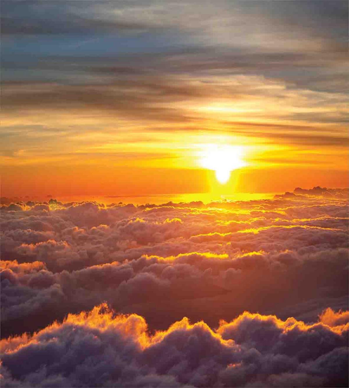 Sunset Scene on Clouds — Pattern