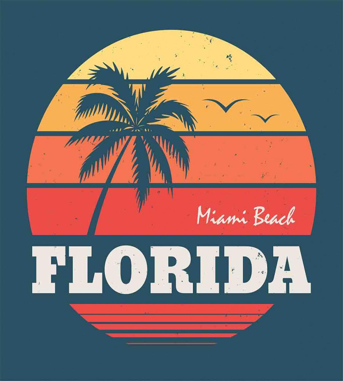 Abstract Miami Sunset — Pattern