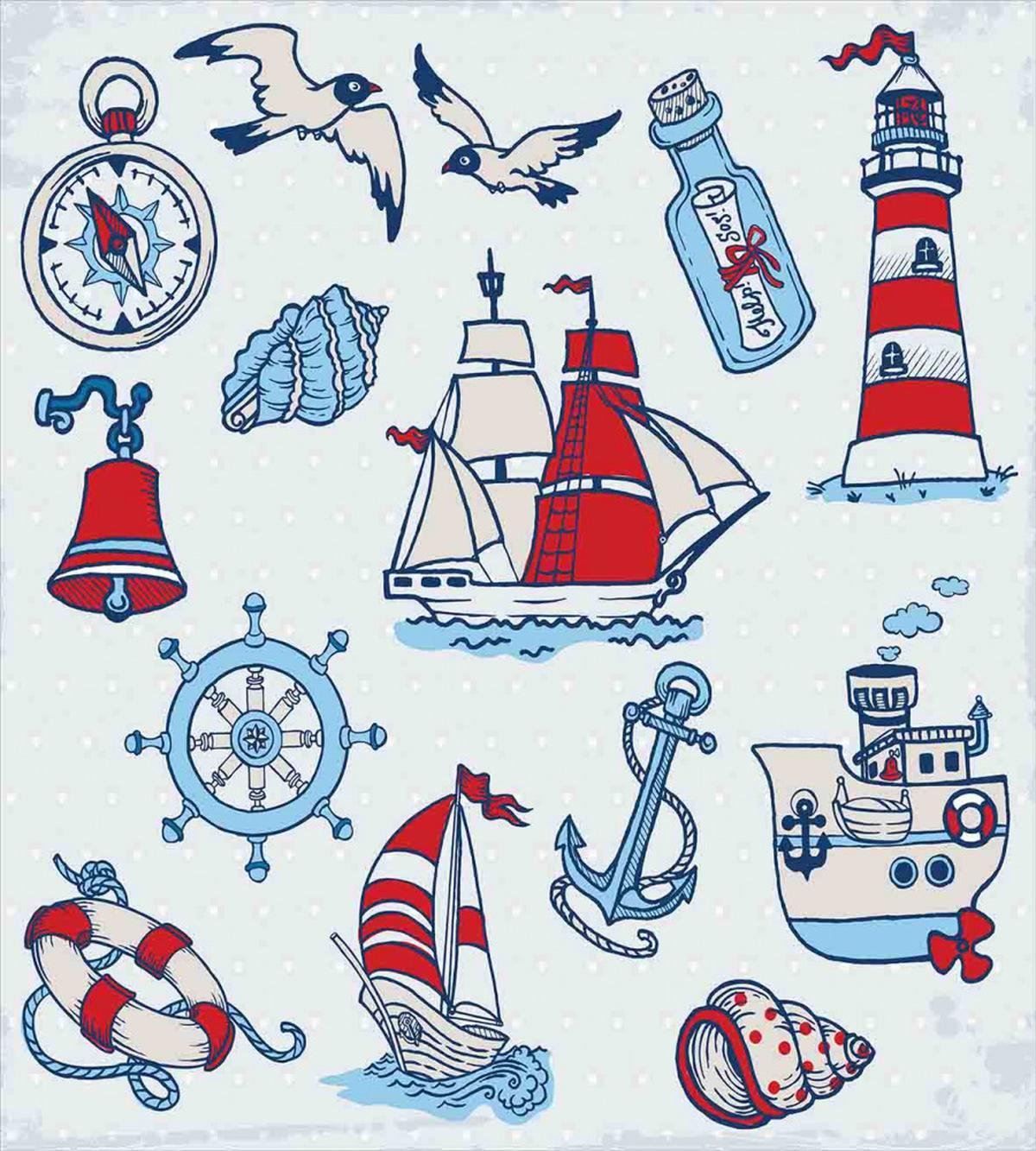 Cartoon Nautical — Pattern