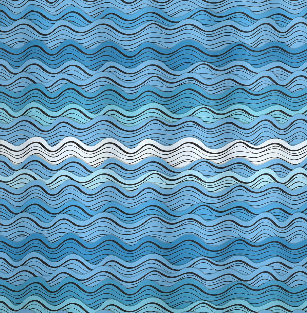 Ocean Wave Ornament — Pattern
