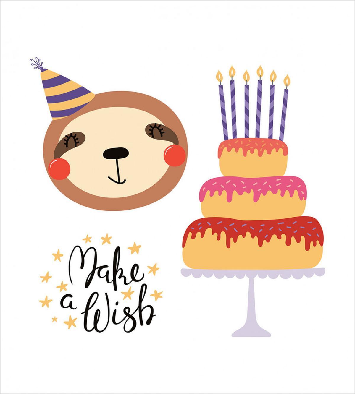 Birthday Cake Make a Wish — Pattern