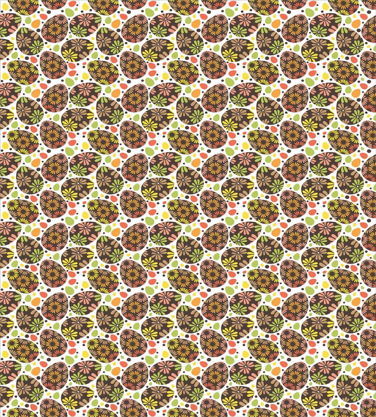 Flowers Spots Egg Shapes — Pattern
