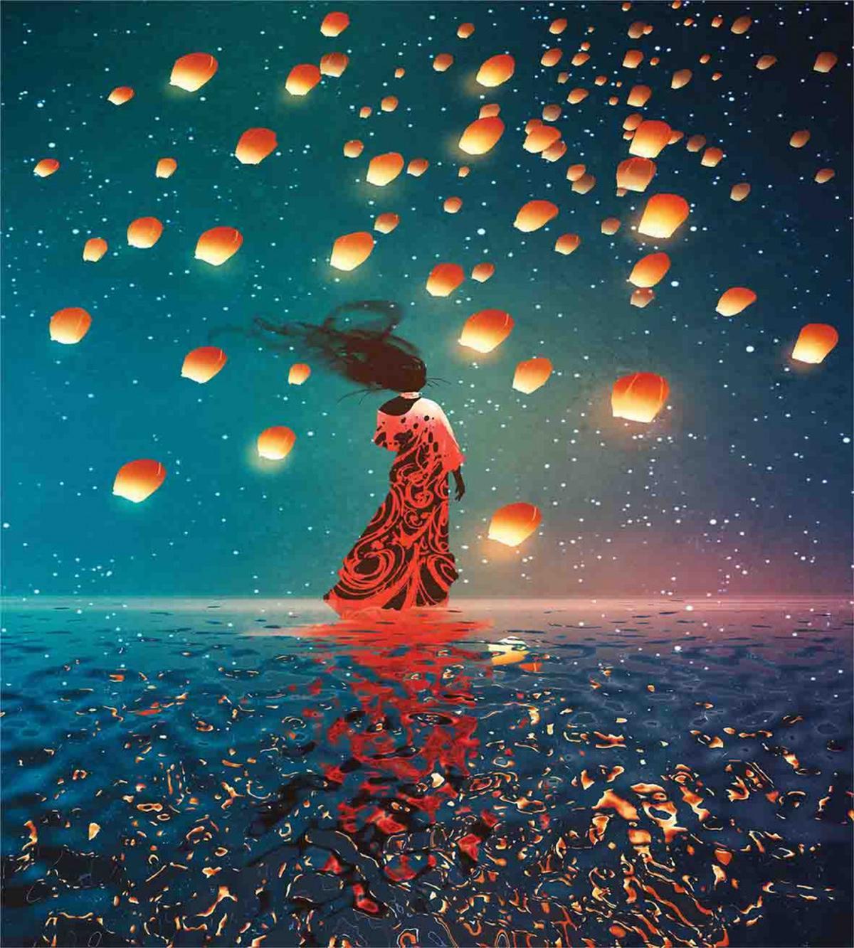 Red Magic Water on Air — Pattern