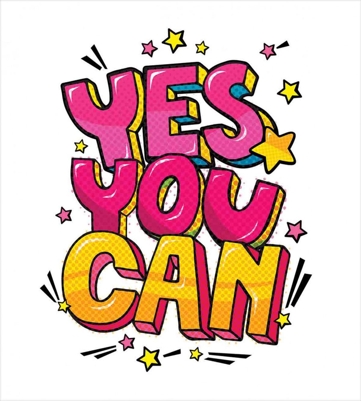 Yes You Can Word Bubble — Pattern