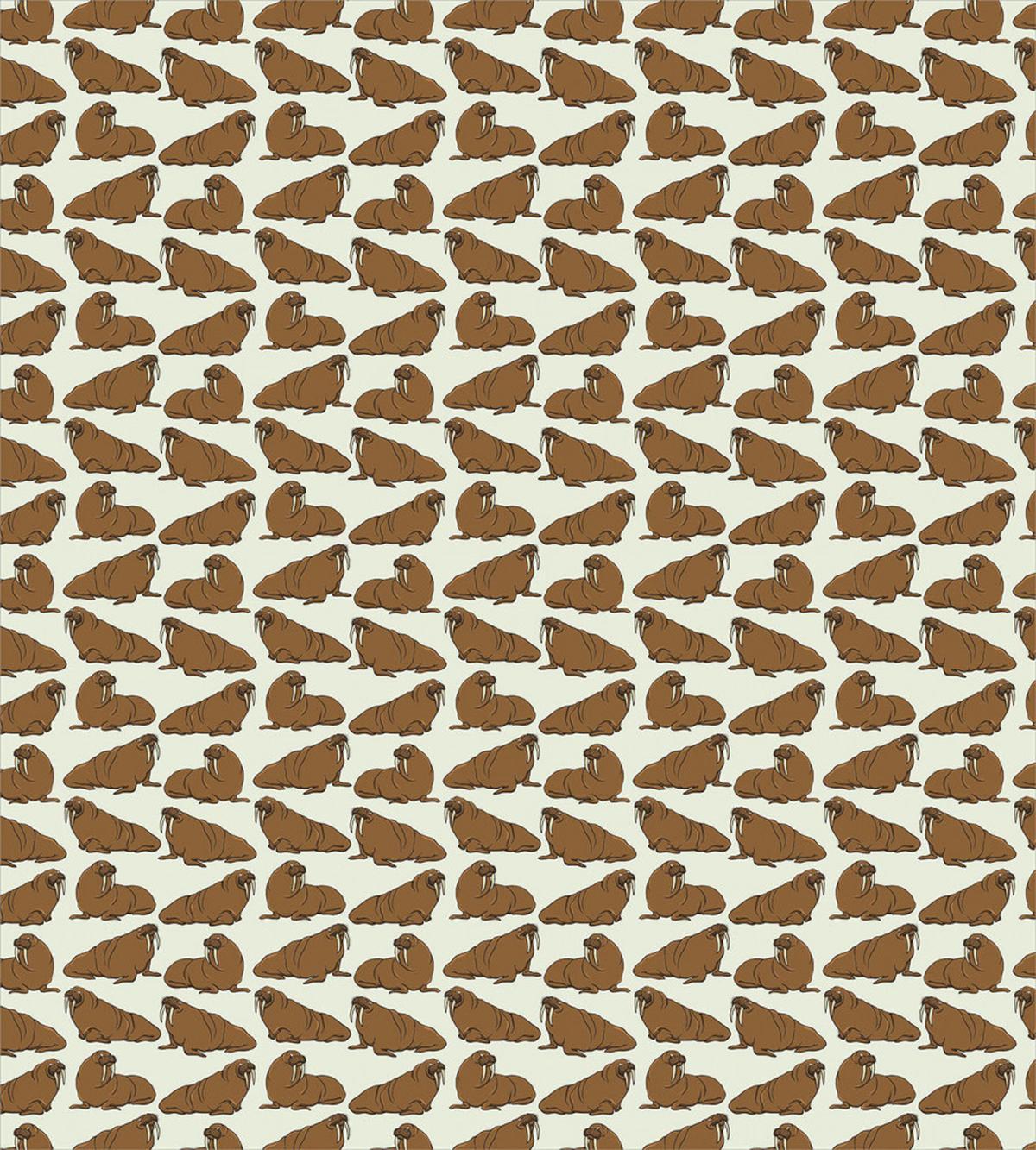 Cartoon Walrus Illustration — Pattern