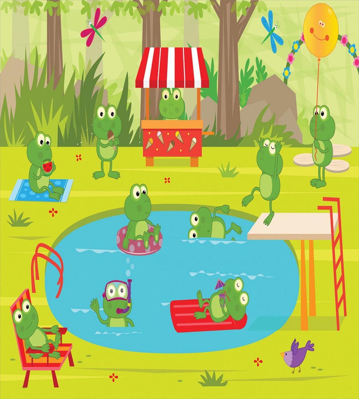 Animal Pool Party Fun Forest — Pattern