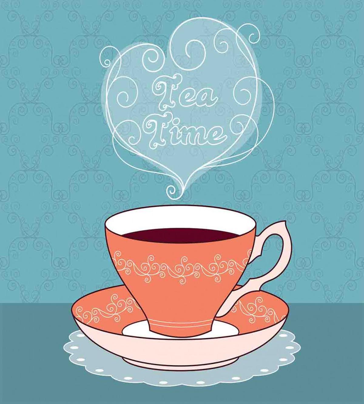 Teatime Calligraphy with a Cup — Pattern