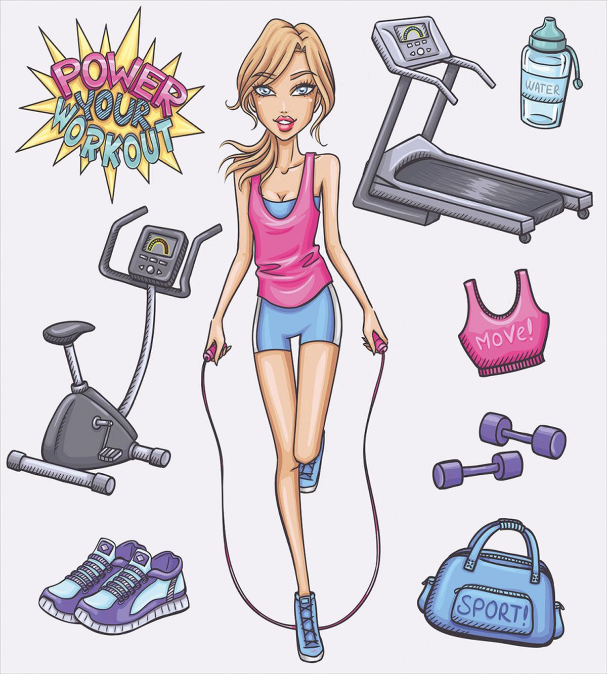 Cartoon Girl Work — Pattern