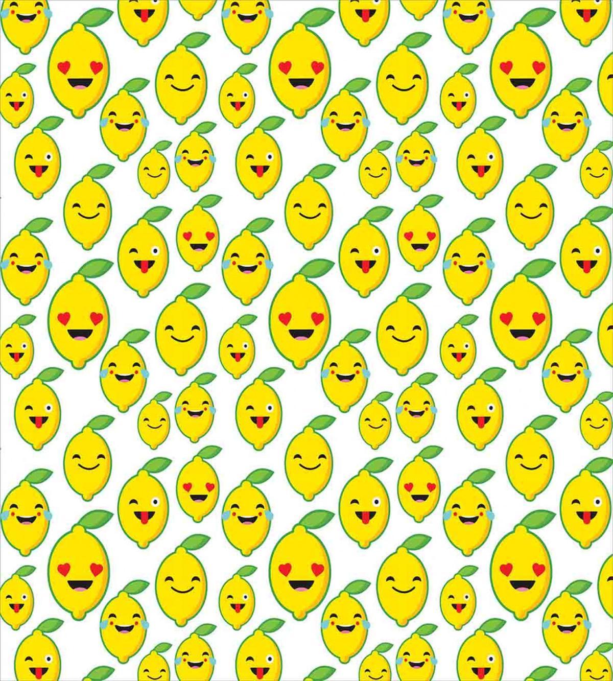 Cartoon Lemon Emoticons — Pattern