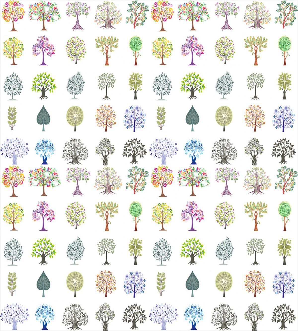 Different Trees Leaves — Pattern
