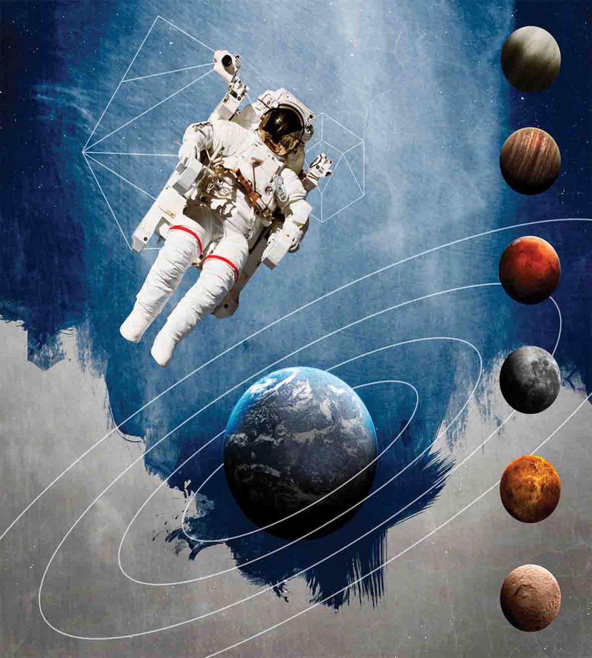 Astronaut Planets Space — Pattern