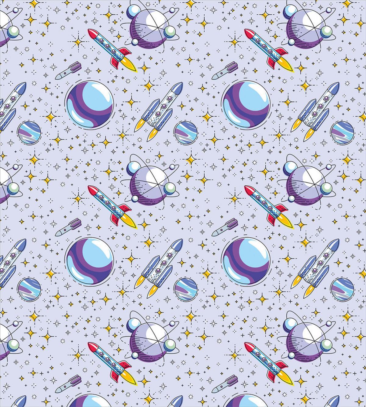Rockets and Planets Art — Pattern