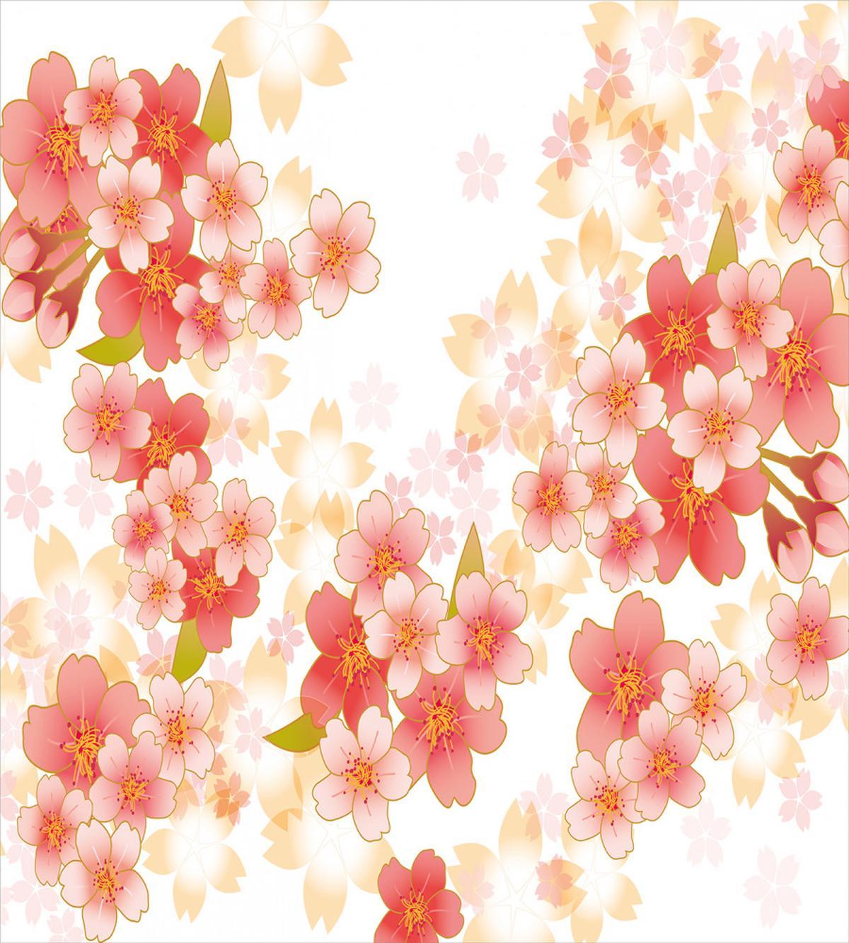 Vibrant Sakura Flowers — Pattern