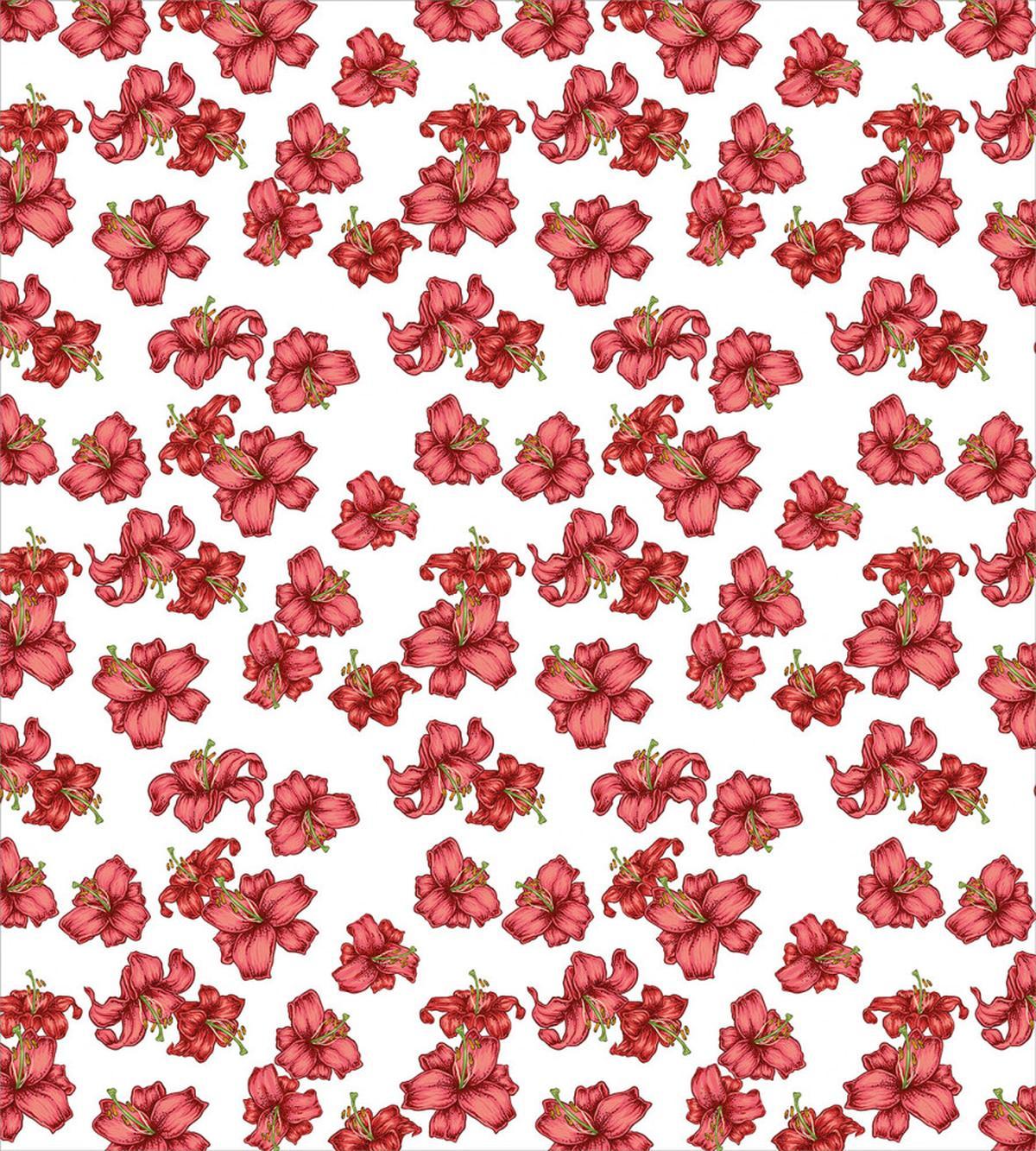 Vintage Style Lily Flowers — Pattern