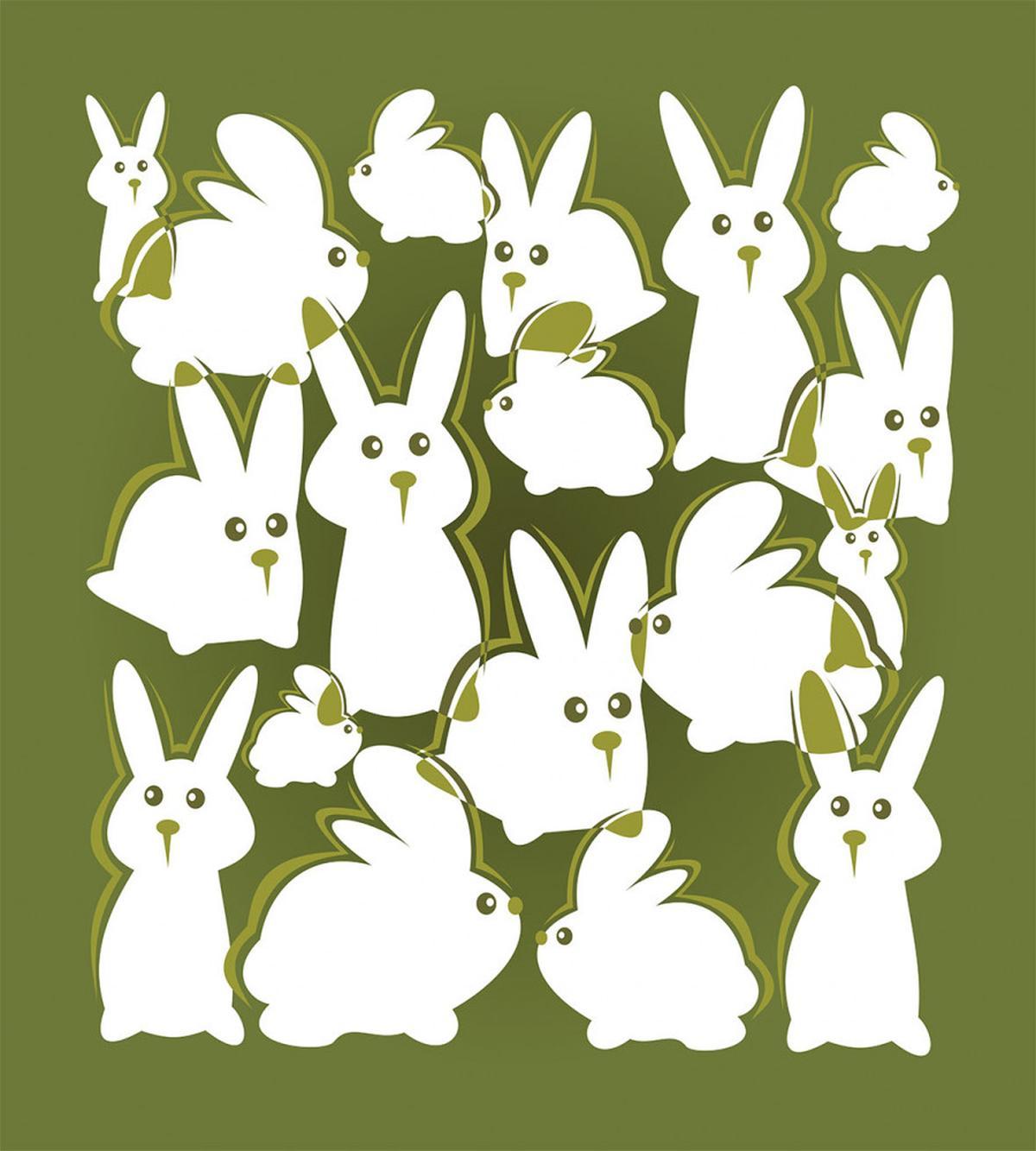 Funny Cartoon Easter Animal — Pattern