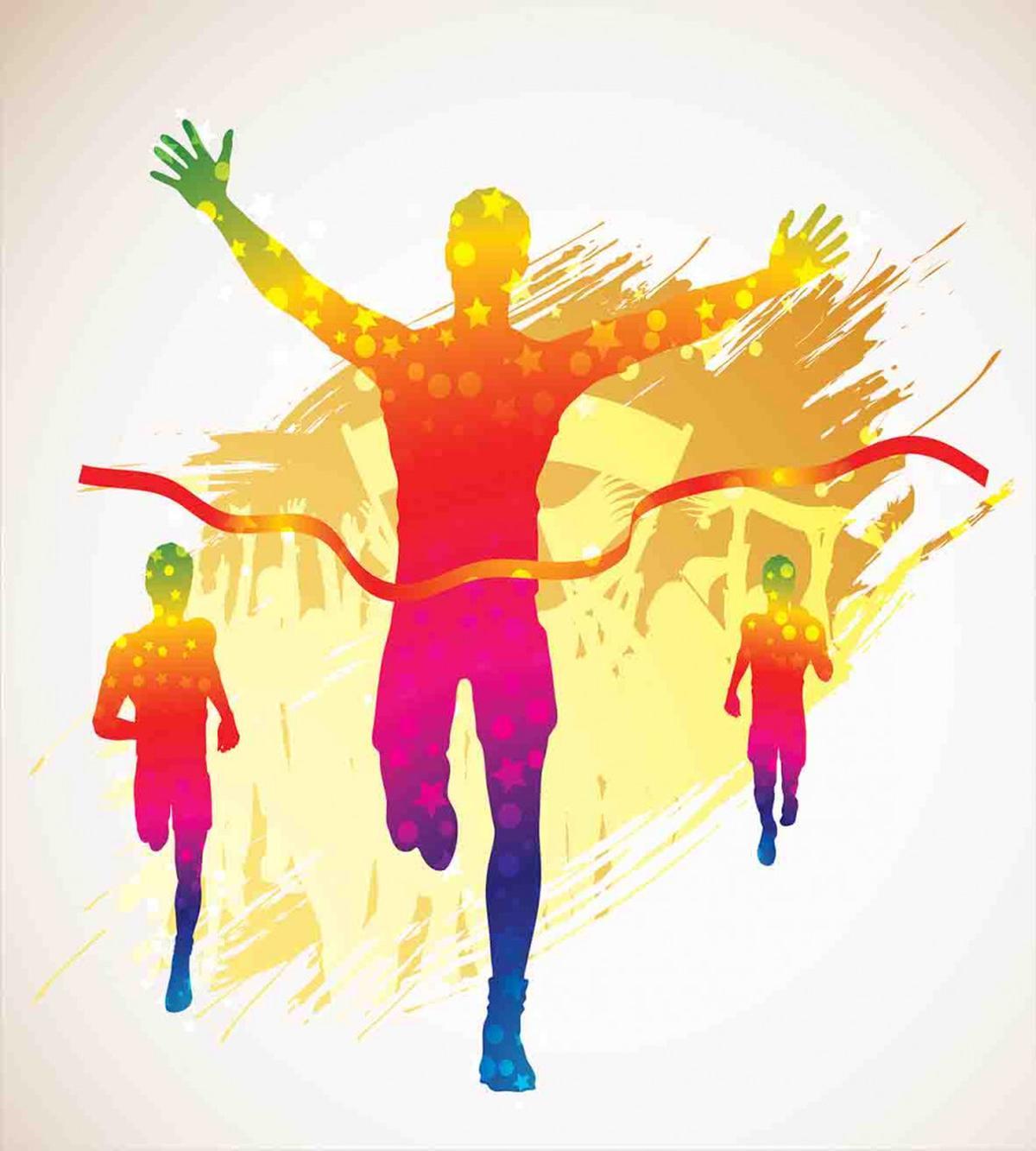 Silhouette Winner Man — Pattern