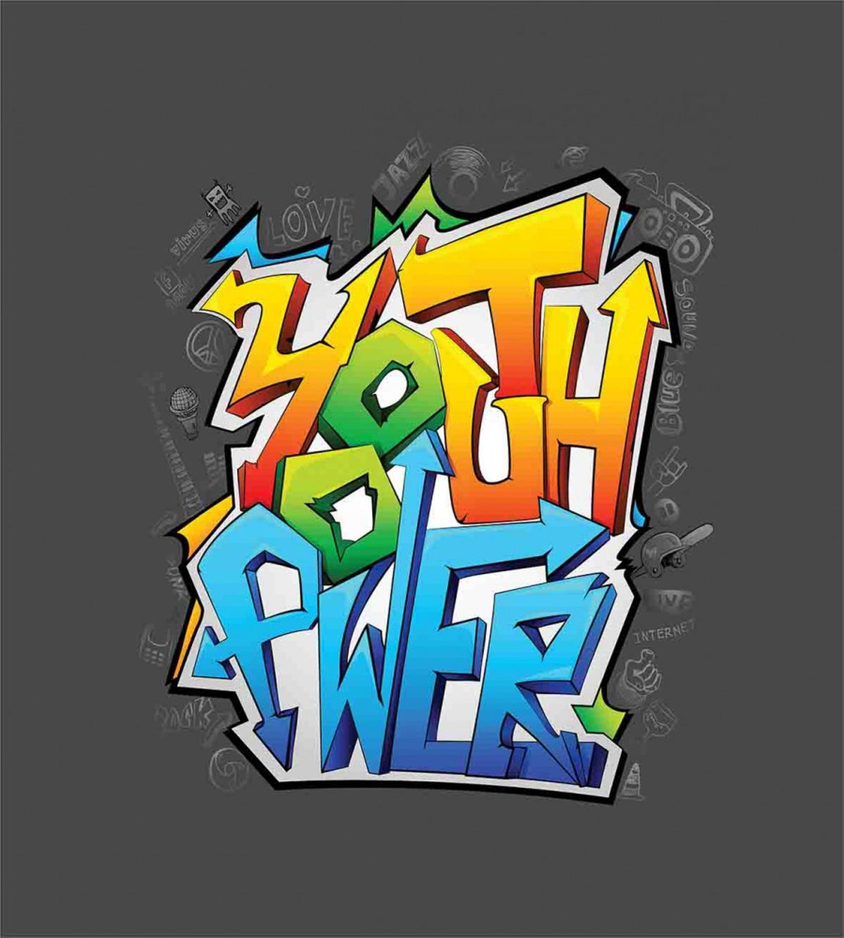 Graffiti Art Youth Power — Pattern