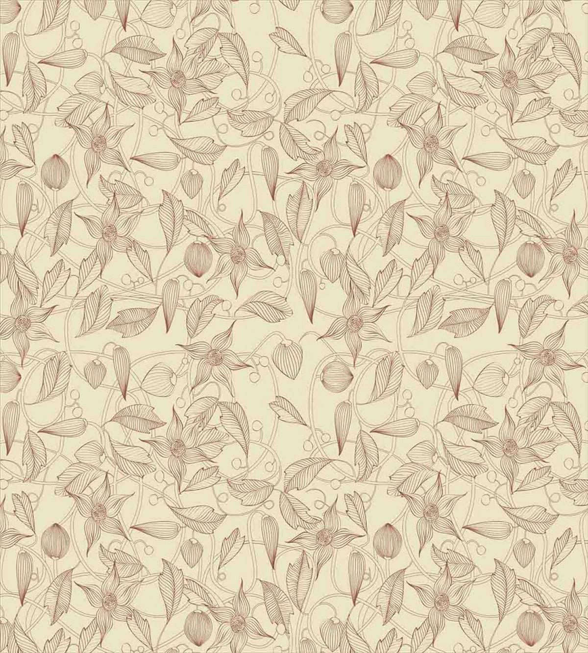 Retro Boho Flowers Leaves — Pattern