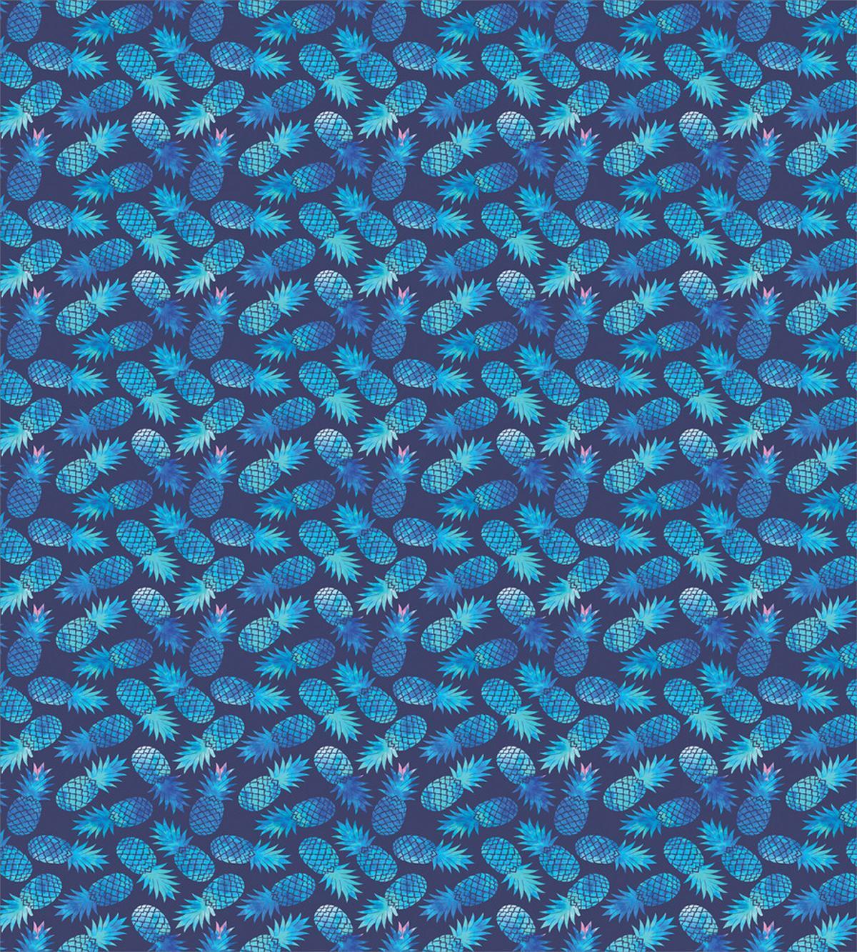 Tropical Pineapple Blue — Pattern