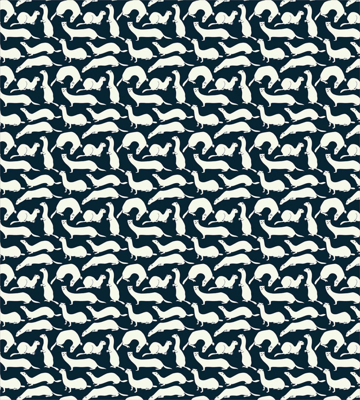 Weasel Sitting Standing Art — Pattern
