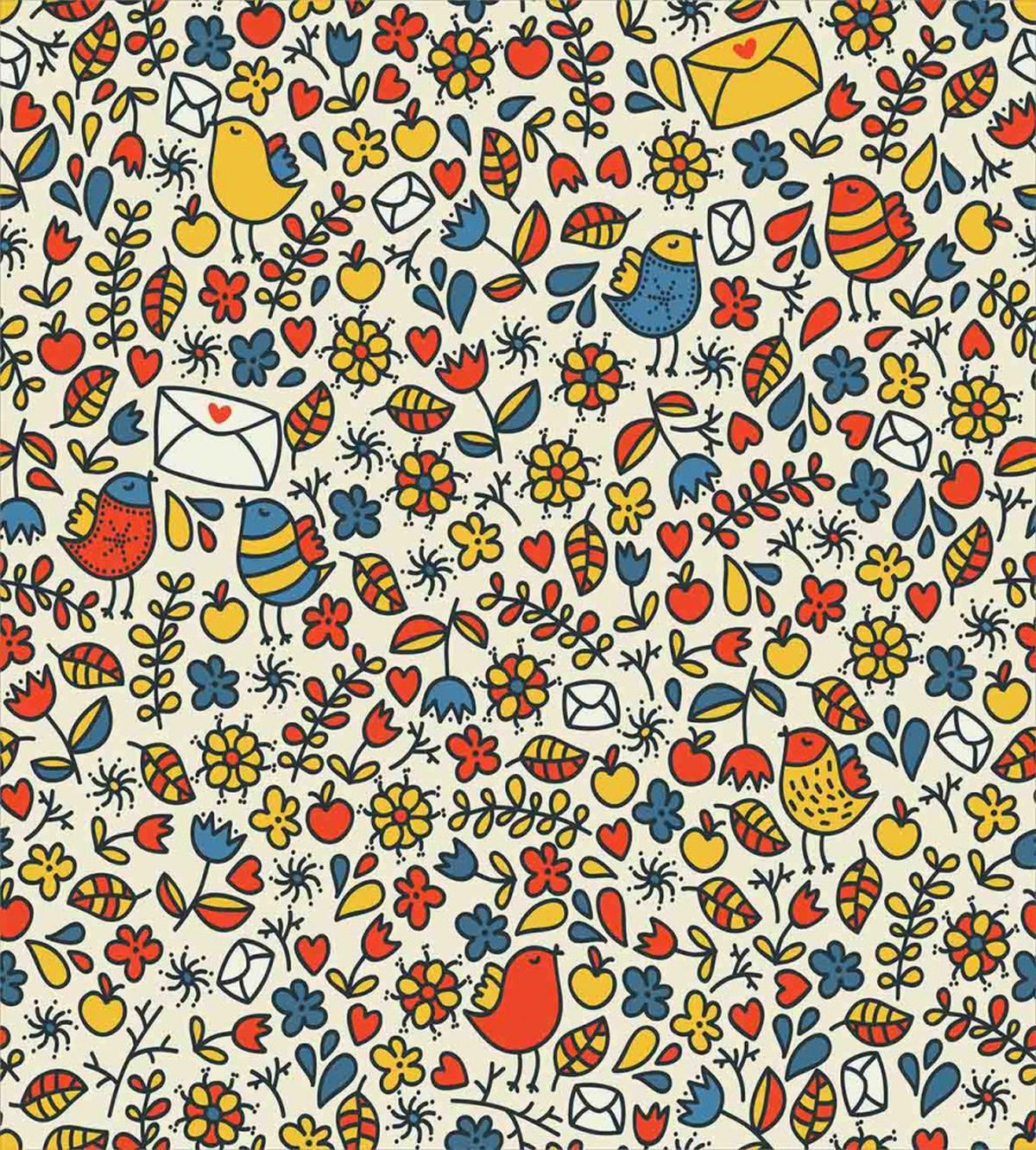 Romantic Letters Birds — Pattern