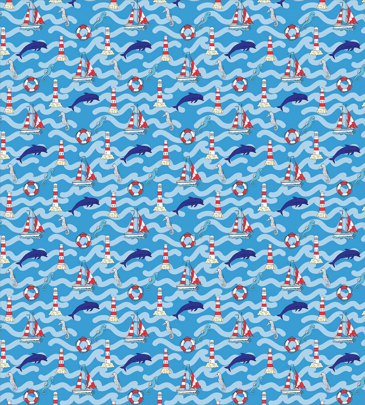 Wavy Lines Dolphins — Pattern