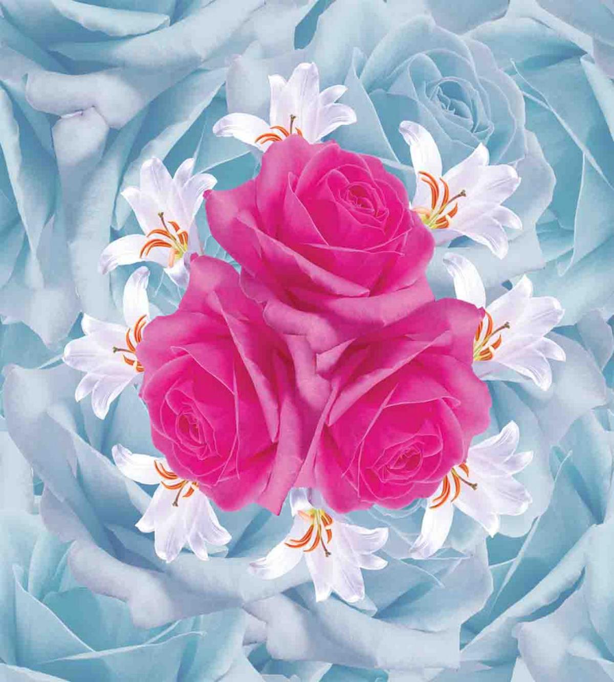 Graphic Roses and Lilies — Pattern