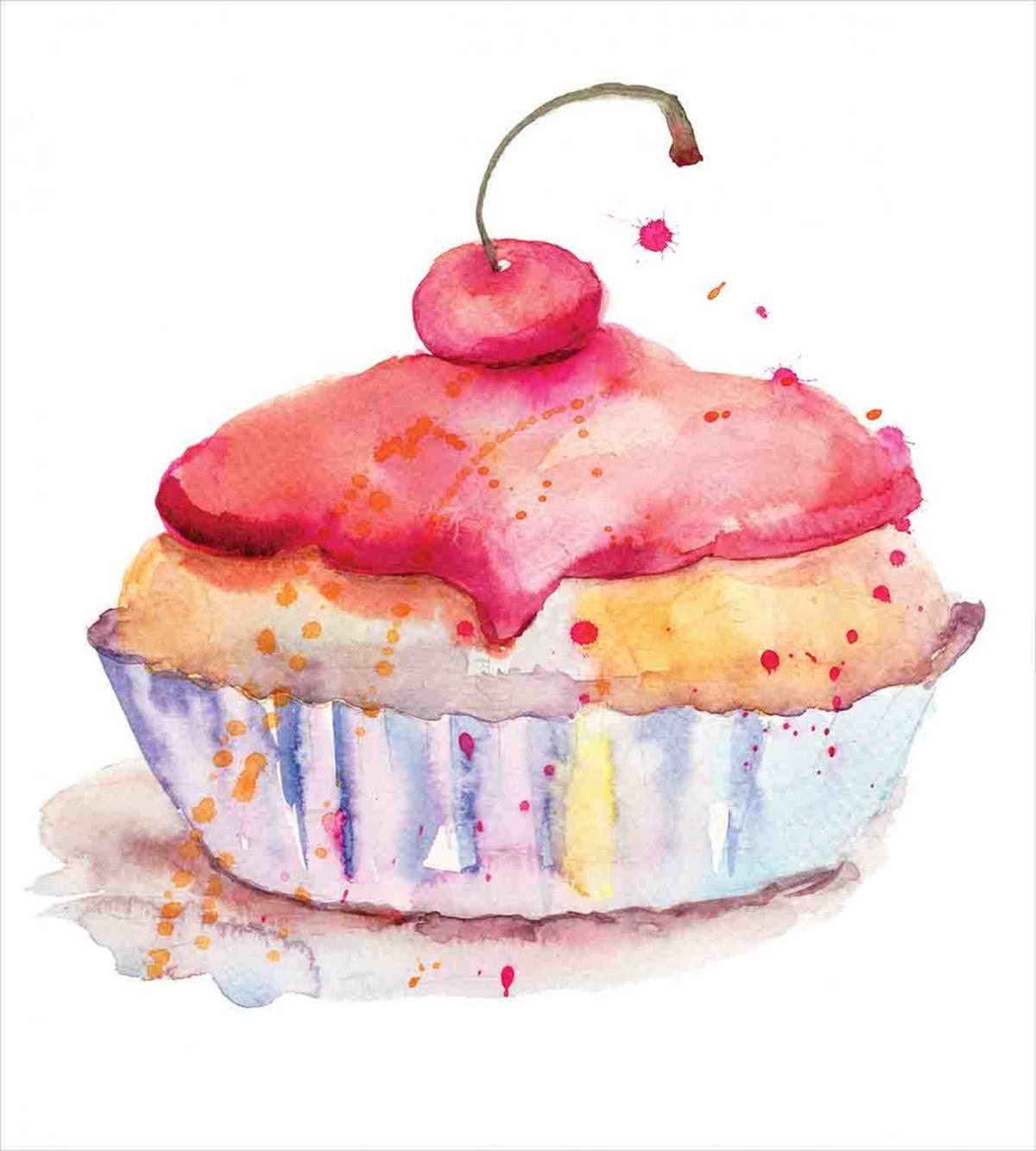 Ink Splatter Cupcake — Pattern