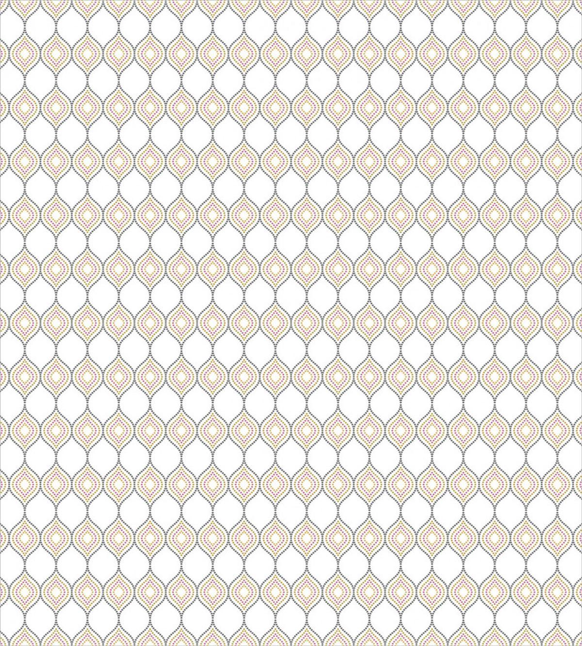 Ogee Shape with Vivid Dots — Pattern